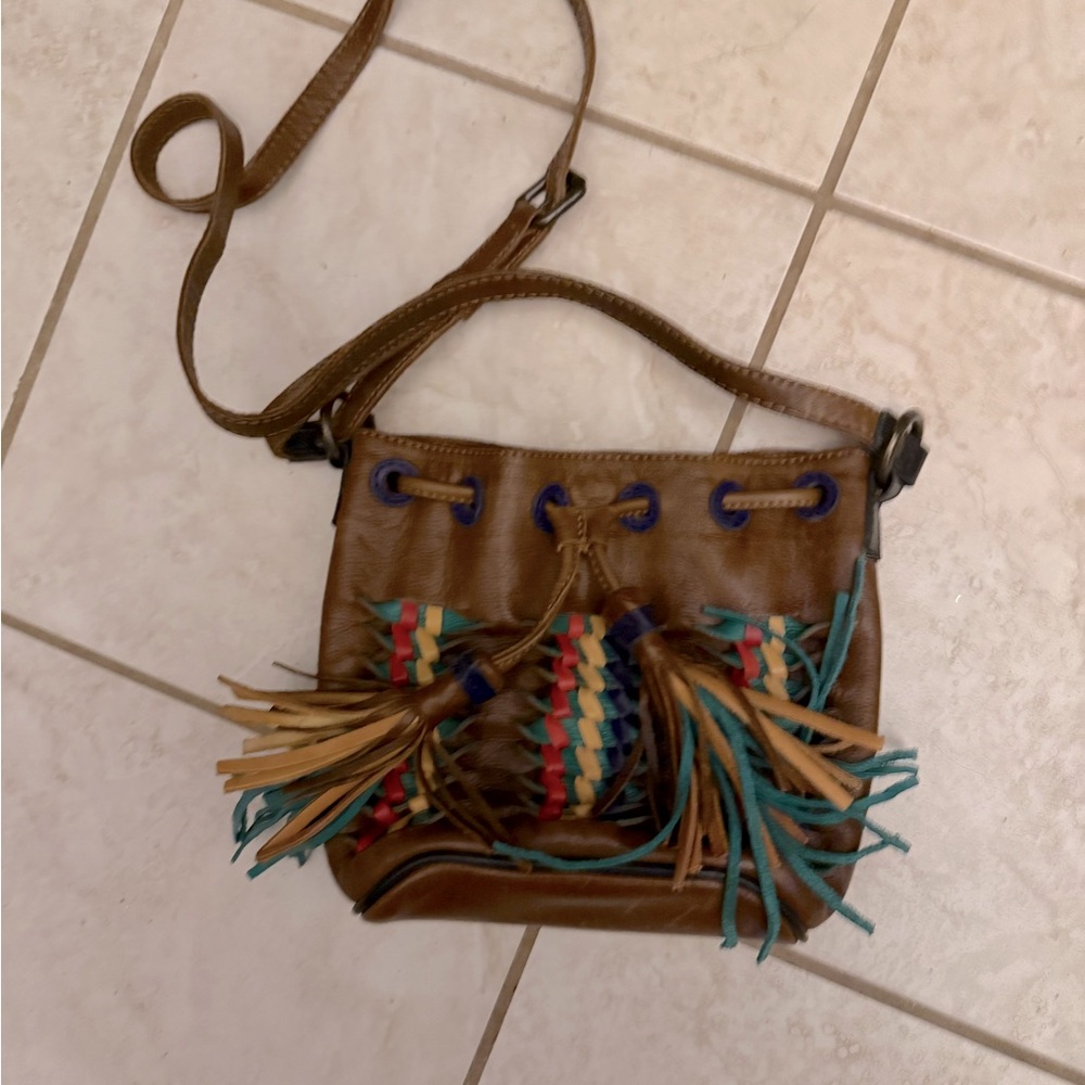 Frye fringe crossbody